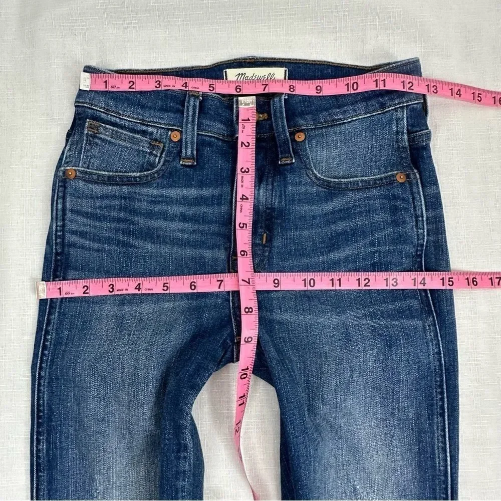 Madewell Women's size 24 High Rise 9”Skinny Distressed Jeans